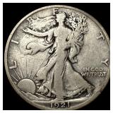 1921-D Silver Walking Liberty Half Dollar LIGHTLY