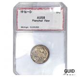 1916-D Buffalo Nickel PCI AU58