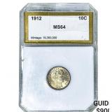 1912 Barber Dime PCI MS64