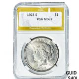 1923-S Silver Peace Dollar PGA MS63