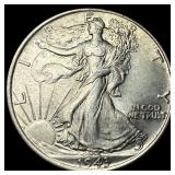 1943-S Silver Walking Liberty Half Dollar UNCIRCUL