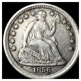 1856 Silver Half Dime NEARLY UNCIRCULATED