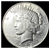 1934-S Silver Peace Dollar CLOSELY UNCIRCULATED