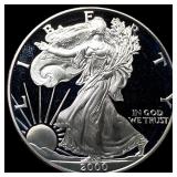 2000-P 1 oz Silver American Eagle GEM PROOF