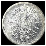 1875G Germany SIlver 20 Pfennig