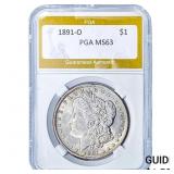 1891-O Morgan Silver Dollar PGA MS63