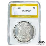 1881 Morgan Silver Dollar PGA MS64