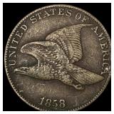 1858 Copper-Nickel Flying Eagle Cent ABOUT UNCIRCU