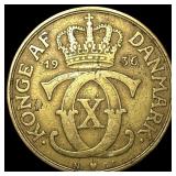 1936H Denmark 2 Kroner
