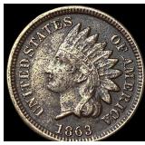 1863 Copper-Nickel Indian Head Cent LIGHTLY CIRCUL