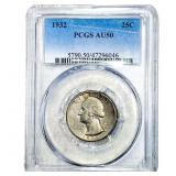 1932 Washington Silver Quarter PCGS AU50