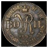 1897 Great Britain Copper Bouril Token