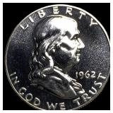 1962 Franklin Silver Half Dollar GEM PROOF