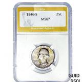 1946-S Washington Silver Quarter PGA MS67