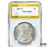 1882-O Morgan Silver Dollar PGA MS64