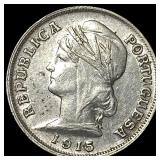 1915 Portugal Silver 10 Centavos
