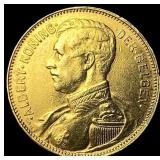 1914 Belgium Gold 20 Francs HIGH GRADE