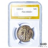 1929-D Walking Liberty Half Dollar PGA MS65+