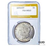 1878 8TF Morgan Silver Dollar PGA MS63