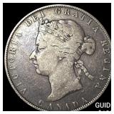 1881-H Canada Silver 50 Cents