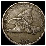 1858 Copper-Nickel Flying Eagle Cent ABOUT UNCIRCU