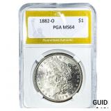 1882-O Morgan Silver Dollar PGA MS64
