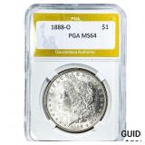 1888-O Morgan Silver Dollar PGA MS64