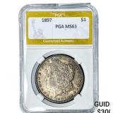 1897 Morgan Silver Dollar PGA MS63
