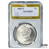 1883-O Morgan Silver Dollar PGA MS63