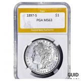 1897-S Morgan Silver Dollar PGA MS63