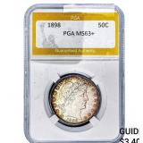 1898 Barber Half Dollar PGA MS63+