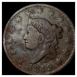 1819 Coronet Head Large Cent LIGHTLY CIRCULATED