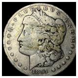 1891-CC Silver Morgan Dollar LIGHTLY CIRCULATED