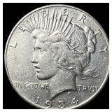 1934-S Silver Peace Dollar NEARLY UNCIRCULATED