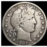 1907 Barber Half Dollar NICELY CIRCULATED