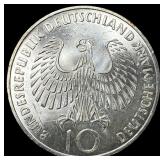1972G West Germany Silver 10 Mark .3114oz ASW