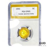 1943 5C Canada, Specimen Strike PGA SP65