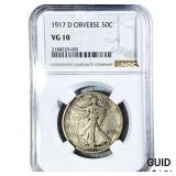 1917-D Walking Liberty Half Dollar NGC VG10