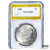 1885 Morgan Silver Dollar PGA MS65