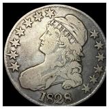 1828 Capped Bust Half Dollar LIGHTLY CIRCULATED
