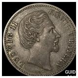1876D German States Bavaria Silver 2 Mark