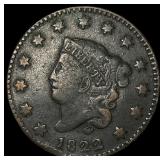 1822 Coronet Head Large Cent LIGHTLY CIRCULATED