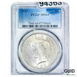 1923 Silver Peace Dollar PCGS MS64