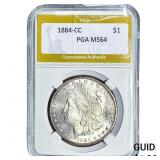 1884-CC Morgan Silver Dollar PGA MS64