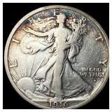 1916-D Silver Walking Liberty Half Dollar LIGHTLY