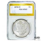 1878-CC Morgan Silver Dollar PGA MS63