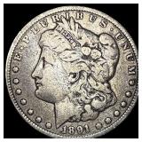 1891-CC Silver Morgan Dollar LIGHTLY  CIRCULATED