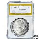 1921-D Morgan Silver Dollar PGA MS64