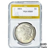 1921 Morgan Silver Dollar PGA MS64