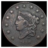 1830 Coronet Head Large Cent NEARLY UNCIRCULATED